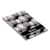 Baseballs Pattern Notizblock (Rechte Seite)