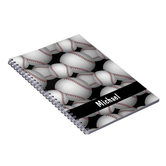 Baseballs Pattern Notizblock (Rechte Seite)