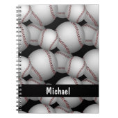 Baseballs Pattern Notizblock (Vorderseite)
