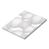 Baseballs Pattern Notizblock (Rotiert)
