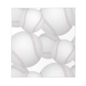 Baseballs Pattern Notizblock (Vorderseite)