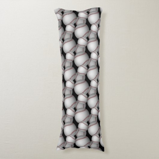 Baseballs Pattern Seitenschläferkissen (Vorderseite Vertikal)