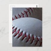 Baseballs Postkarte (Vorne/Hinten)
