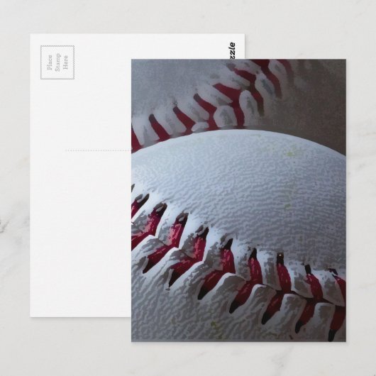 Baseballs Postkarte (Vorne/Hinten)
