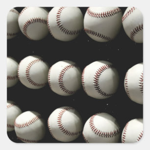 Baseballs Quadratischer Aufkleber