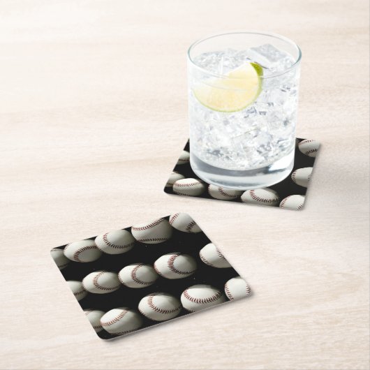Baseballs Rechteckiger Pappuntersetzer (Vor Ort)