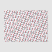 Baseballs Red White Sports Team Geschenke Seidenpapier (Vorderseite)