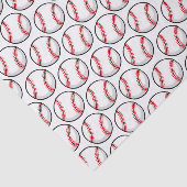 Baseballs Red White Sports Team Geschenke Seidenpapier (Ausschnitt)