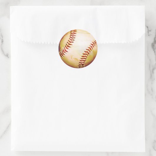 BASEBALLS RUNDER AUFKLEBER (Tasche)