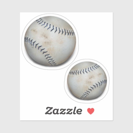 Baseballs Softballs Aufkleber (Blatt)