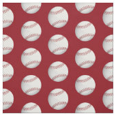 Baseballs Softballs Muster für rote Sportarten Stoff (Muster)