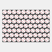 Baseballs Sport Design Wrapping Paper Set Geschenkpapier Set (Vorderseite 2)