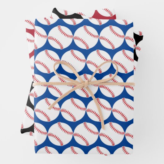 Baseballs Sport Design Wrapping Paper Set Geschenkpapier Set (Beispiel)