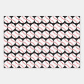Baseballs Sport Design Wrapping Paper Set Geschenkpapier Set (Vorderseite 3)