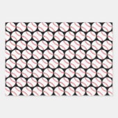 Baseballs Sport Design Wrapping Paper Set Geschenkpapier Set (Vorderseite)