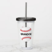 Baseballs Sports Acrylic Tumbler Acryltrinkbecher (Vorderseite)