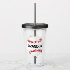 Baseballs Sports Acrylic Tumbler Acryltrinkbecher