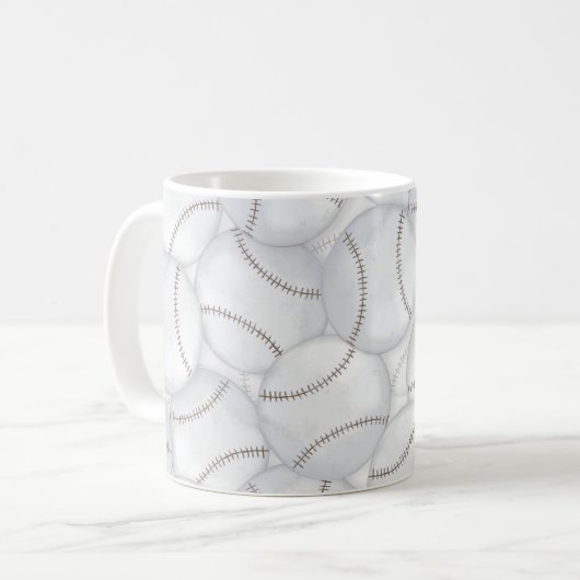 Baseballs-Tasse Kaffeetasse (Vorderseite Links)