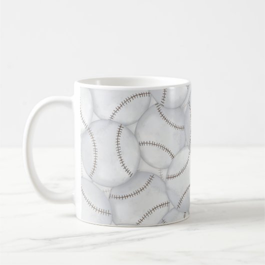 Baseballs-Tasse Kaffeetasse (Links)