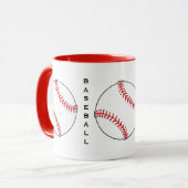 Baseballs-Tasse Tasse (Vorderseite Links)
