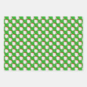 Baseballs tragen Hut & Schneeflocken des Weihnacht Geschenkpapier Set (Vorderseite 2)