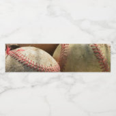 Baseballs und Handschuh Wasserflaschenetikett (Einzelnes Label)