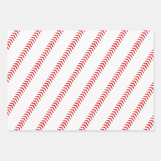 Baseballs und Schneeflocken Rote und Schwarze Weih Geschenkpapier Set (Vorderseite 3)