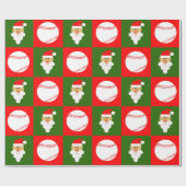 Baseballs und Weihnachtsklause Baseball Spieler We Geschenkpapier (Flach)