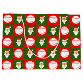 Baseballs und Weihnachtsklause Baseball Spieler We Große Geschenktüte (Rückseite)