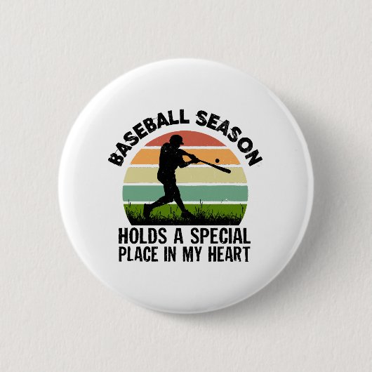 Baseballsaison hält einen besonderen Platz in mein Button (Vorderseite)
