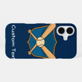 Baseballschild iPhone 16 Hülle (Rückseite (Horizontal))