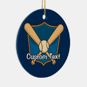 Baseballschild Keramik Ornament (Rechts)