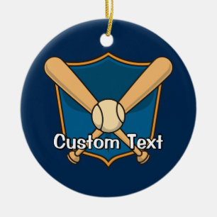 Baseballschild Keramik Ornament