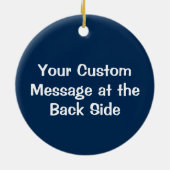 Baseballschild Keramik Ornament (Hinten)