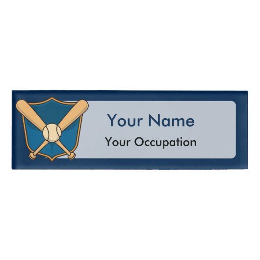 Baseballschild Namenschild (Vorderseite)