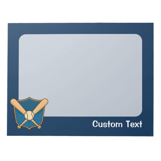 Baseballschild Notizblock (Vorderseite)