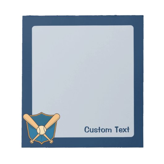 Baseballschild Notizblock (Vorderseite)