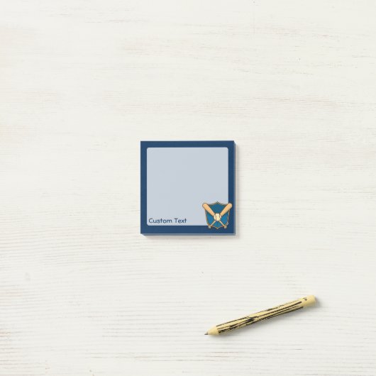 Baseballschild Post-it Klebezettel (Auf Schreibtisch)