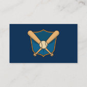 Baseballschild Visitenkarte (Rückseite)