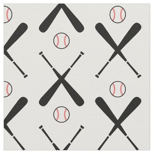 Baseballschläger gekreuzt, weiß - maßgeschneiderte stoff (Nahaufnahme)