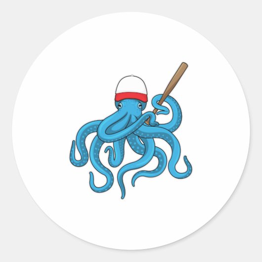 Baseballschläger Runder Aufkleber (Vorderseite)