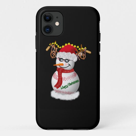 Baseballschneemann mit den üblichen Snacks Case-Mate iPhone Hülle (Rückseite)