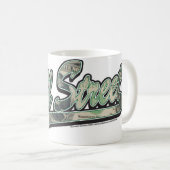 Baseballschrift an der Wall Street, Hochfinanz Kaffeetasse (VorderseiteRechts)