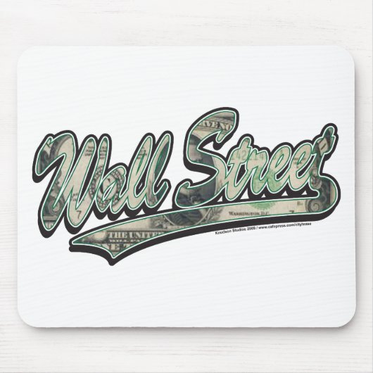 Baseballschrift an der Wall Street, Hochfinanz Mousepad (Vorne)