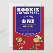 Baseballschüler 1. Geburtstag Einladung (Vorderseite)