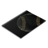 Baseballschwarz Notizblock (Linke Seite)
