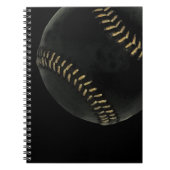Baseballschwarz Notizblock (Vorderseite)