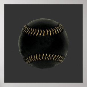 Baseballschwarz Poster