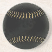 Baseballschwarz Sandstein Untersetzer (Vorne)