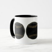 Baseballschwarz Tasse (Vorderseite Links)